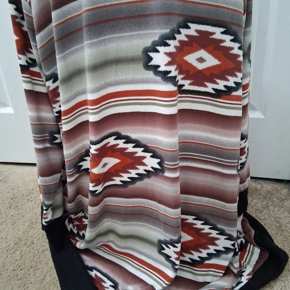 Honeyme Curvy Aztec Open Cardigan   Size XL - Picture 6 of 12